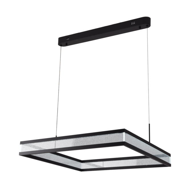 Підвісна люстра лед VALESO 3000K/4000K/6500K з пультом QQD3117 (Чорний) Коломия - фото 8