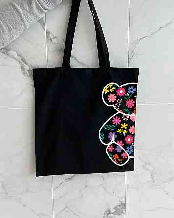 Екошопер BookOpt ВК4058 Ведмедик (Квіткові мрії) чорний Київ