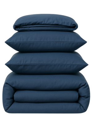 Ecotton Підковдра на блискавці Ecotton двоспальна 175х215 см фланель з бавовни Blue синій Коломыя