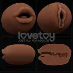 Мастурбатор - Slider Double-Ended Masturbator Mouth and Vagina Brown Sex Aura Киев