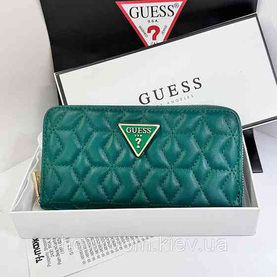 Жіночий гаманець на змійці Guess (7870) зелений Київ