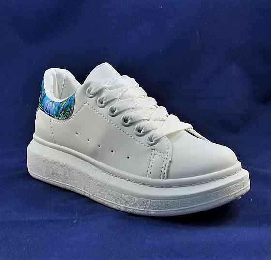 .Женские Кроссовки Белые A!exander Mc@ueen Слипоны Маквин Мокасины (размеры: 38,39) - 11-4 Днепр
