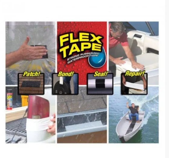 Надміцна водонепроникна стрічка FLEX TAPE 18см ART:5516 для надійного ремонту та герметизації Флех Т Київ