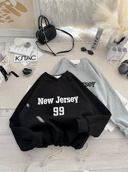 Унисекс базовый стильный свитшот трехнить на флисе Одесса - изображение 3