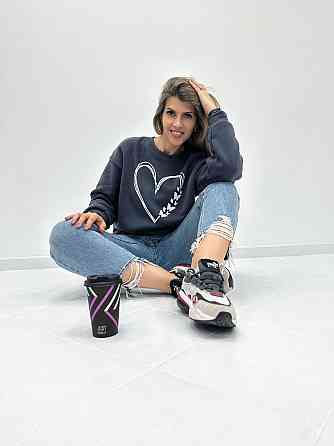 Утепленный свитшот с принтом 