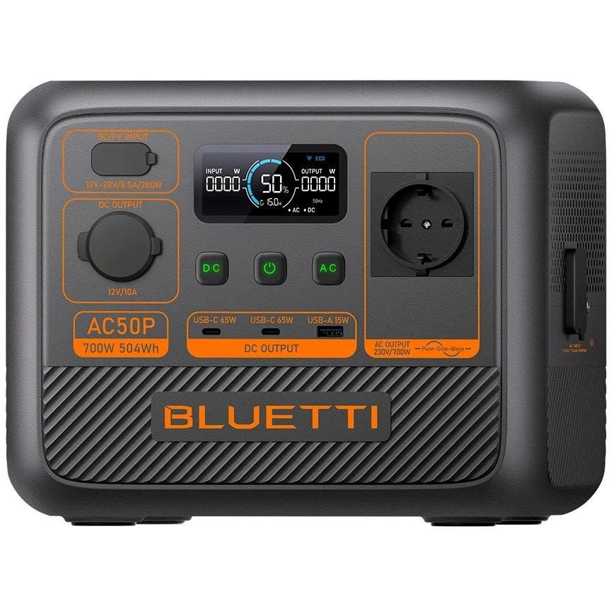 Зарядна станція Bluetti AC50P, 504Wh, 700W, LiFePO4 ( Чорний ) Харків - фото 1
