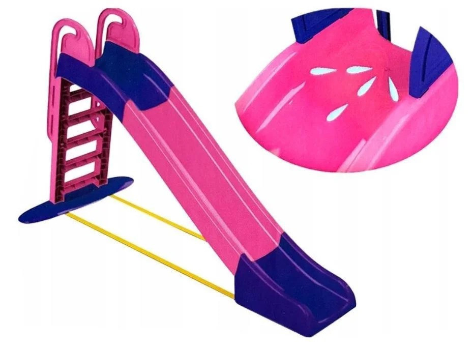 Горка детская пластиковая 243 см спуск для детей Розовый Киев - изображение 5