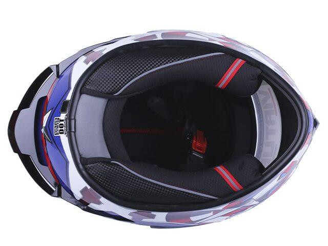 Шолом мотоциклетний інтеграл MD-821, синій із зіркою, size XL Мукачево - фото 5