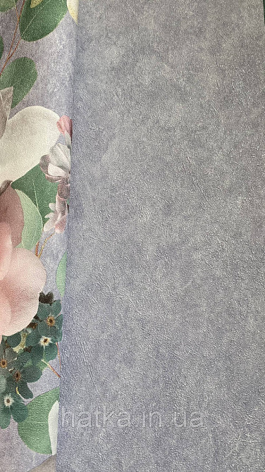 Шпалери вінілові на флізеліні гарячого тиснення Sintra Atmosphere під штукатурку однотонні бузкові 512357 Київ - фото 4