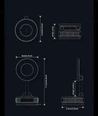 Магнитный автомобильный держатель для телефона 360° Коломия