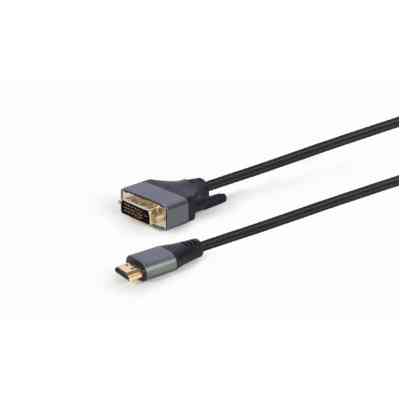 Кабель мультимедійний HDMI M to DVI M 1.8m 4K 30Hz 18+1pin Cablexpert (CC-HDMI-DVI-4K-6) Вінниця
