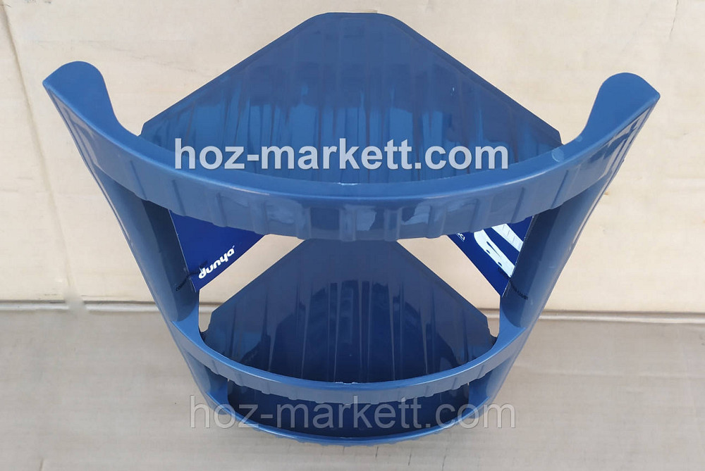 Полка в ванную угловая пластиковая серая 28 х 17.5 х 45 см Харьков - изображение 3