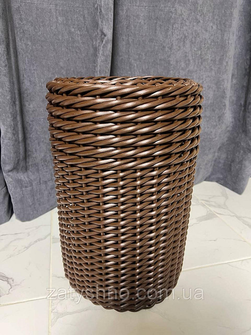 Коричневая  ротанговая корзина плетеная Киев - изображение 2