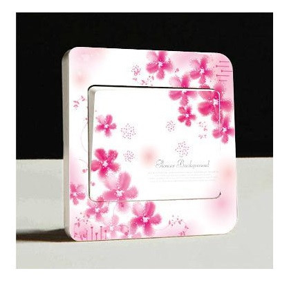 Наклейка на вимикач "Квіти" - 9*9см Київ - фото 1