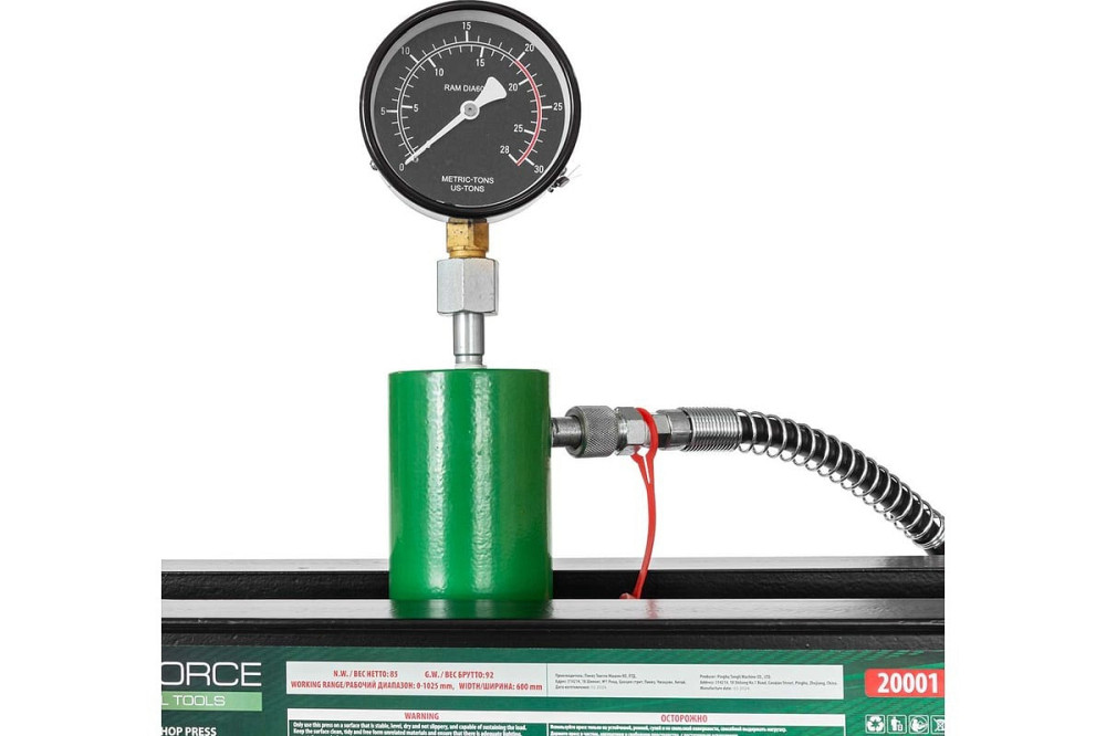 Прес гідравлічний 20т напольний з подвійним виносним насосом(ШВИДКО - ПОВІЛЬНО), (роб. в-а: 0-910ММ) ROCKFORCE RF-20001 Одеса - фото 8