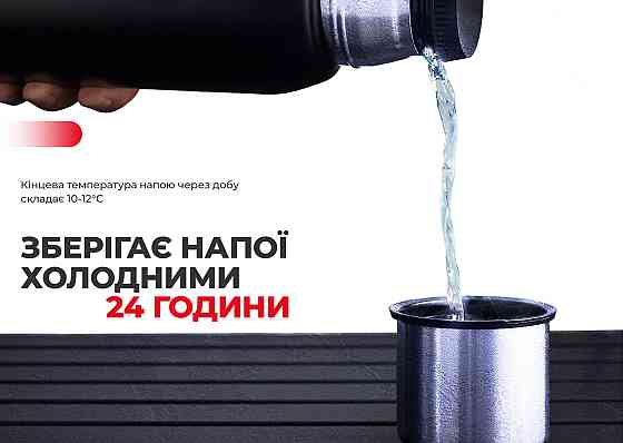 Термос Naturehike Q-9H NH19SJ010, 304 сталь, 1.0 л, чорний Київ