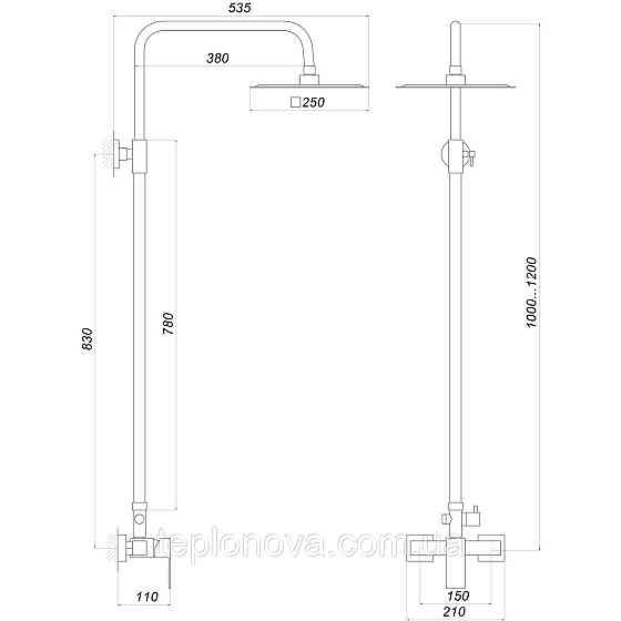 Душевая система Globus Lux SICILIA SBQ-SH-105 Черновцы