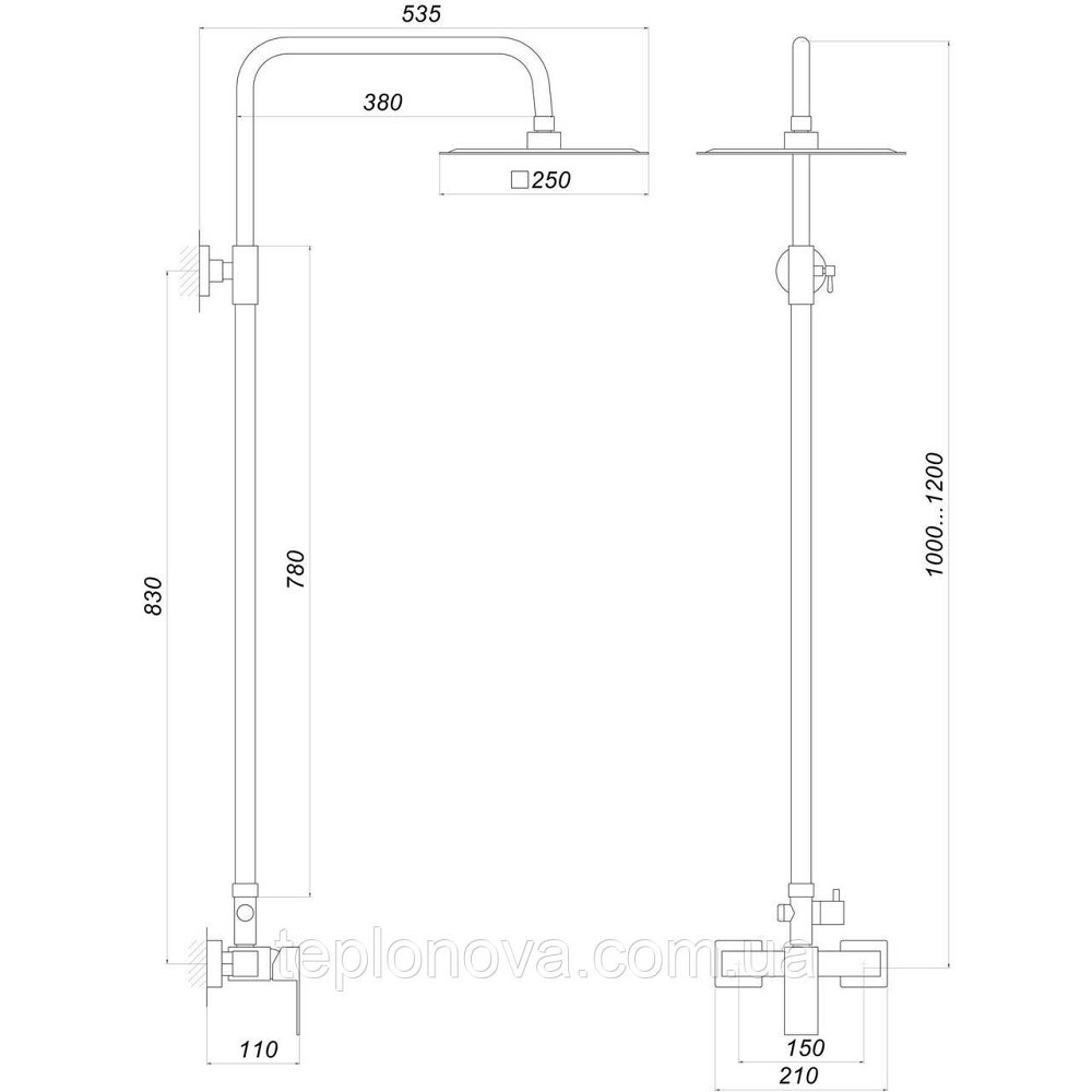 Душевая система Globus Lux SICILIA SBQ-SH-105 Черновцы - изображение 4