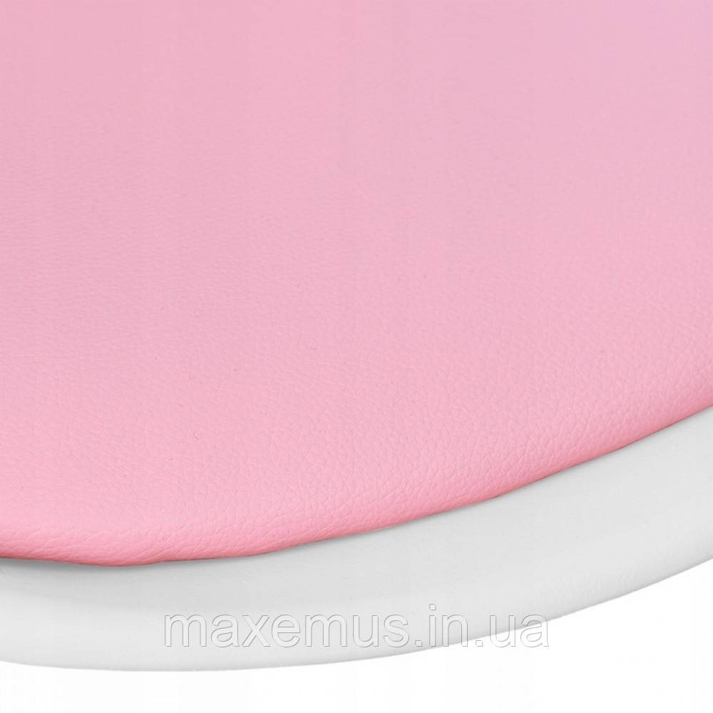 Кресло офисное компьютерное Комфортное кресло 881 Офисные кресла и стулья белые с розовым Офисный стул кресло Мостиска - изображение 3