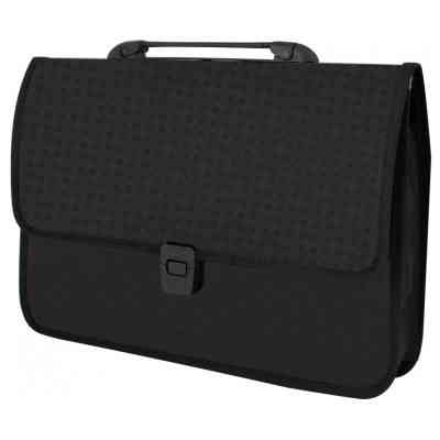 Папка - портфель Economix на застібці, фактура Вишиванка, чорний (E31641-01) Вінниця