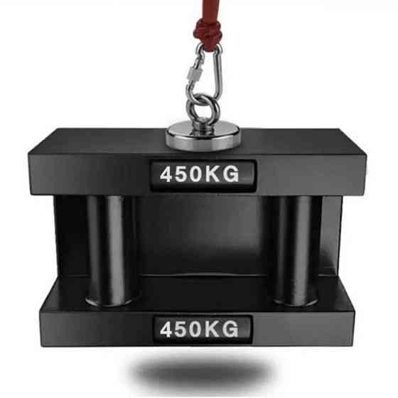 Неодимовий магніт 120мм - 450кг у корпусі із зовнішнім кільцем / Пошуковий магніт / Магніт для пошуку металу SBR Київ