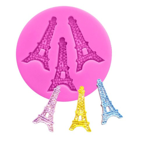 Молд силиконовый Эйфелева башня 65 мм розовый Киев - изображение 1