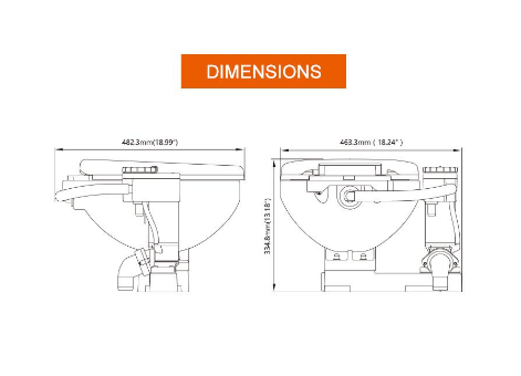 Туалет унитаз электрический конверсионный SEAFLO стандартный размер 12В Киев - изображение 4