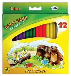 Пластилін "Гамма" восковий "Пчелка" 12кол. 147гр 280032Н, шт Київ