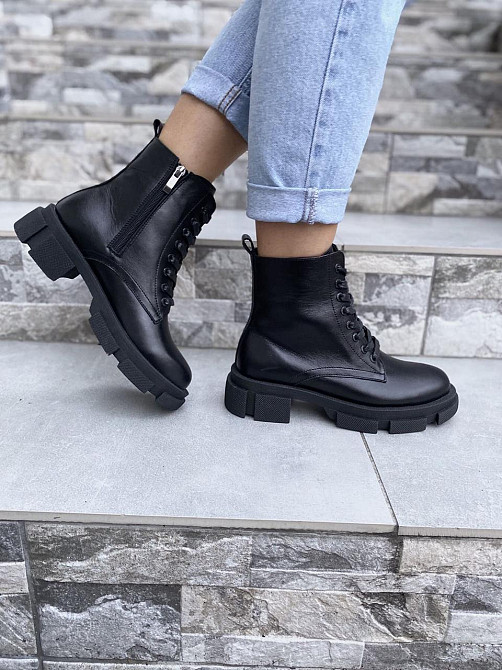 Жіночі черевики GREMMY чорні натуральна шкіра висота 13 см розмір 38/40 (4191) Коломия - фото 3