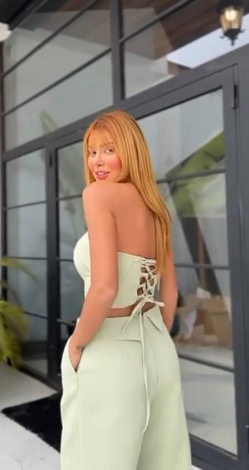 Жіночий стильний брючний костюм-двійка: топ і штани костюмка Оливка, 46/48 Одеса - фото 3