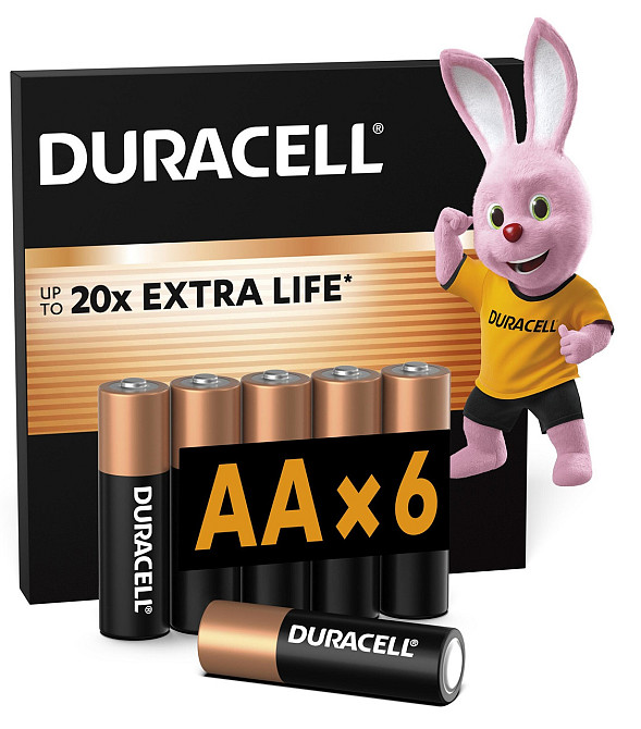 Лужні батарейки Duracell AA, 6 шт. (6409642) Київ - фото 1