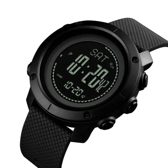 Чоловічий спортивний годинник Skmei 1427 з компасом та барометром Чорний Вінниця