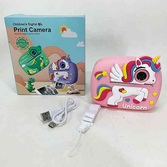 Детская видео-фото камера с печатью, Принтер для детского творчества, Фотоаппарат для маленьких детей DE-31 Львов