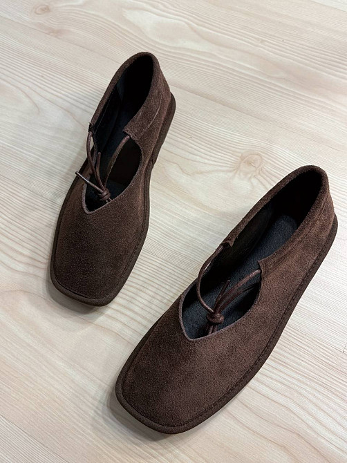 Балетки женские Meideli 0109-11 Mary Jane со шнурком натуральная замша коричневые, 40, 25,5 см Киев - изображение 4