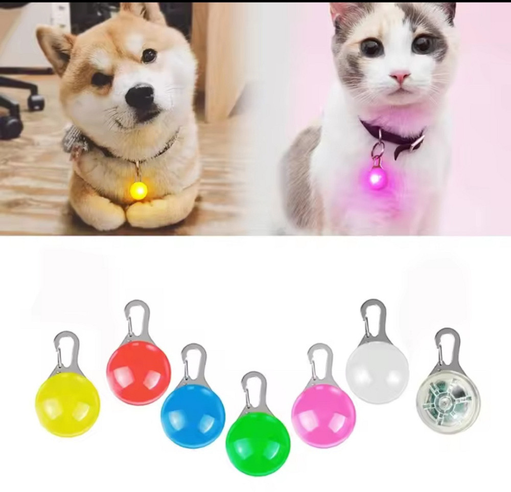 Светящийся брелок на ошейник для собак или котов, имеет три режима свечения розовый Киев - изображение 2