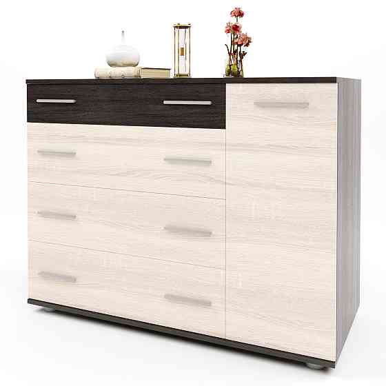 Комод для спальні Еверест з 4-ма ящиками К-3 (телескопи) 100х38х73 венге темний + дуб молочний (DTM-2492) Львів