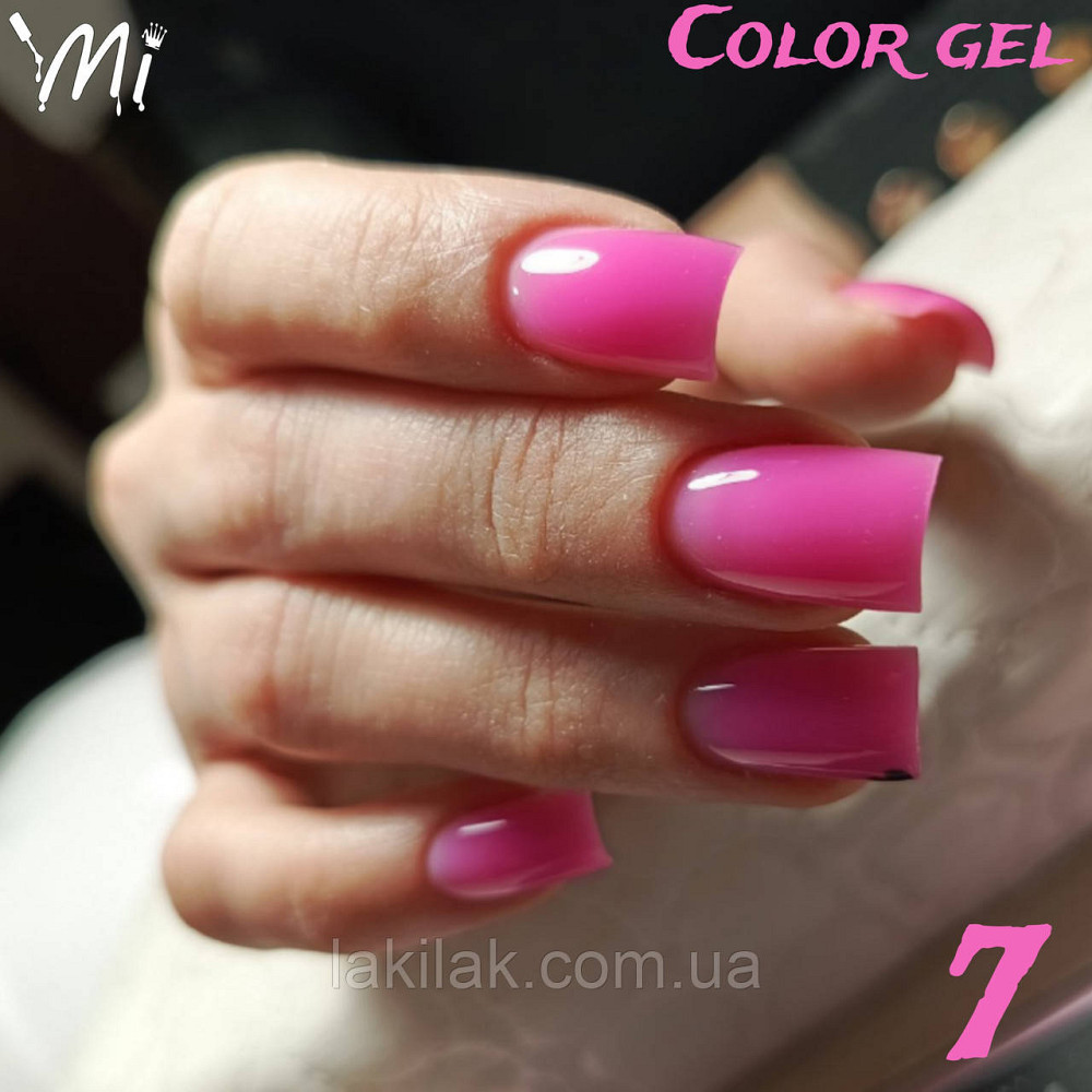 Гель для нарощення нігтів Mi Color Gel 07 (яскраво-рожевий) 30мл Херсон - фото 1