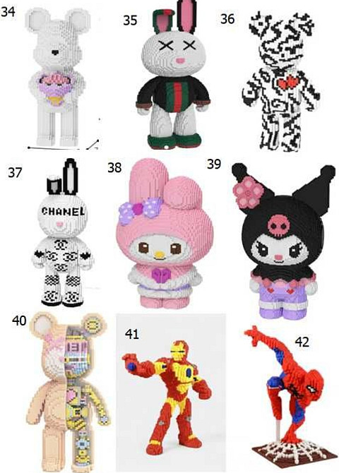 Magic Blocks Ведмедик 3Д Конструктор Bearbrick Мишка Блочный Игрушка. Харьков - изображение 4