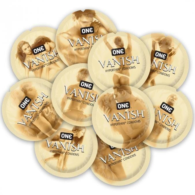 Набір презервативів ONE Vanish Hyperthin, 100 шт, ультратонкі, зі змазкою, паковання-тубус Sex Aura Київ - фото 2