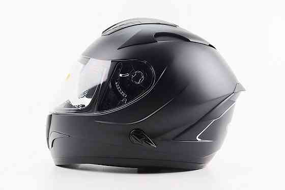 Шолом інтеграл, закритий+відкидні окуляри ZS-806F Solid M, ЧОРНИЙ мат Киев