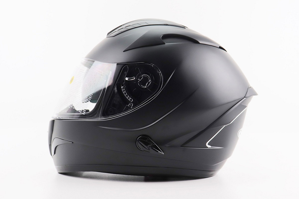 Шолом інтеграл, закритий+відкидні окуляри ZS-806F Solid M, ЧОРНИЙ мат Киев - изображение 3