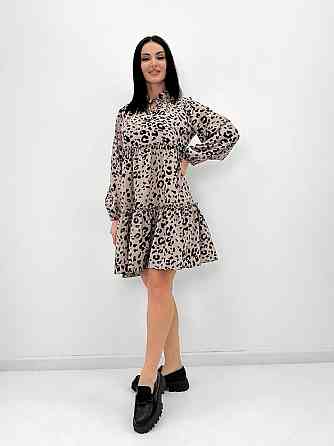 Легка жіноча сукня оверсайз "Lichi" оптом | Норма | Розпродаж моделі Капучіно, 42-44 Київ