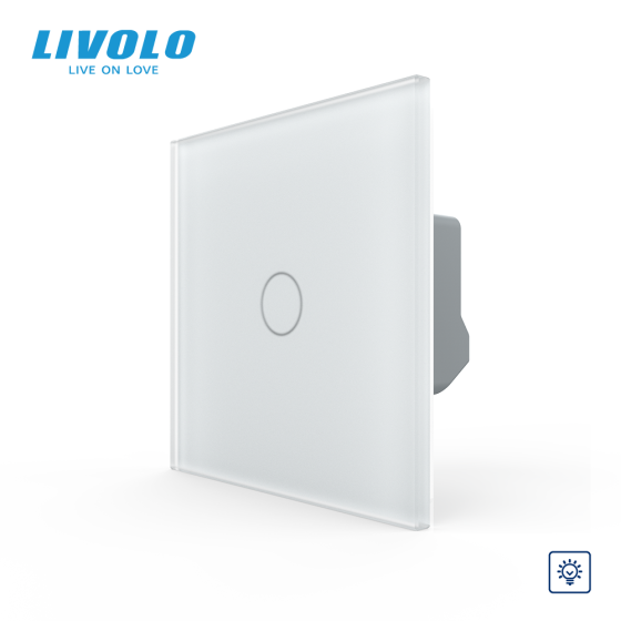 LIVOLO Сенсорний диммер 1 сенсор LIVOLO білий матове скло Коломыя