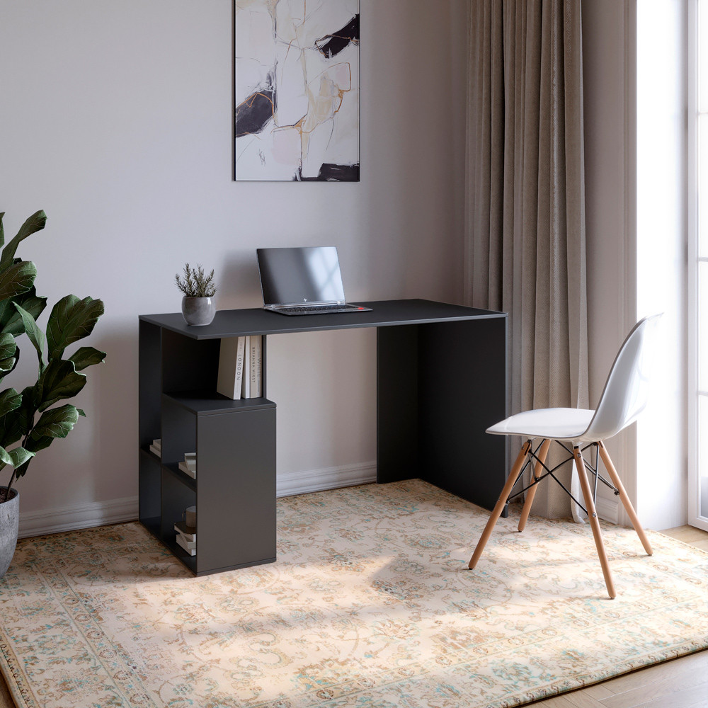 Cтол письменный с полками М-ЗОН Джеко 1200/3 Антрацит (MZN-031024) Львов - изображение 1