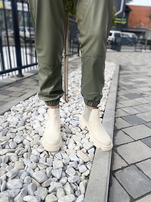 Черевики жіночі M.KRAFT бежеві натуральна шкіра висота 11см (4349) Коломыя - изображение 4