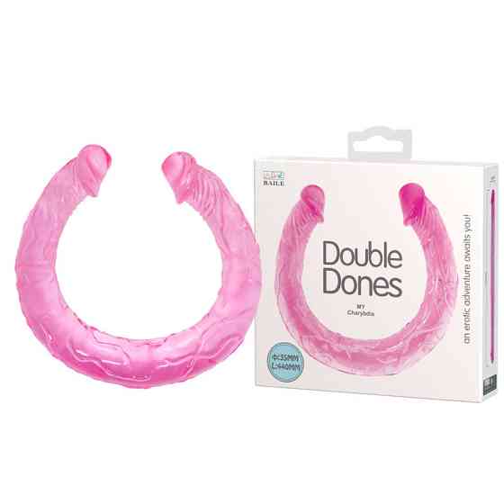 Фаллоимитатор двусторонний Baile Double Dones, реалистичный, розовый, 44 × 3,5 см Sex Aura Киев