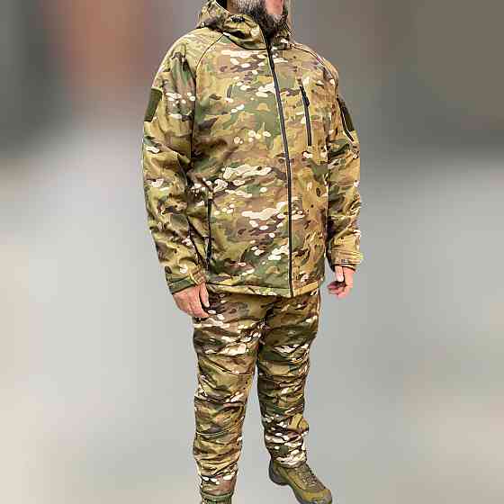 Костюм тактический демисезон, Softshell, Мультикам, размер XL, демисезонный костюм софтшелл для военных Solmir Киев