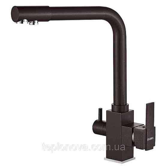Смеситель для кухни под осмос Globus Lux LAZER GLLR-0100-6-MARONE Черновцы