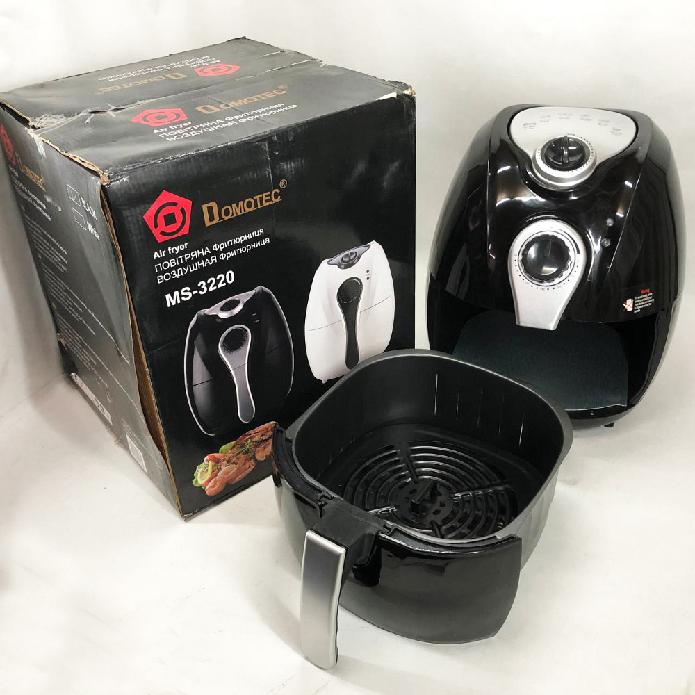 Безмасляна фритюрниця з таймером Domotec MS-3220 1300 Вт 4, 5 л, Фритюрниця смажити без олії VQ-71 Івано-Франківськ - фото 10