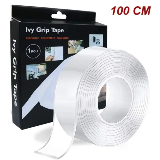 Двостороння багаторазова клейка стрічка Ivy Grip Tape 100 см Одесса